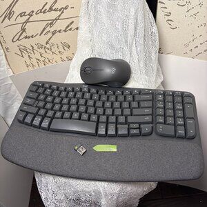 Logitech Wave Keys MK670 Combo Wireless Keyboard w/M550 L Wireless Mouse -TESTED